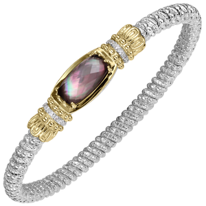 Gray Mother of Pearl & Diamond Vahan Bracelet Gray Mother of Pearl & Diamond Vahan Bracelet