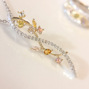 Fancy Colored Diamond Free Form Pendant