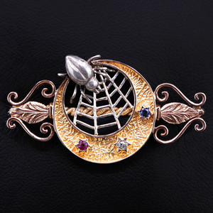 Vintage Gold Spiders Web Pin Vintage Gold Spiders Web Pin