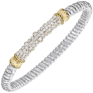 Diamond Line Pave Bangle by Alwand Vahan Diamond Line Pave Bangle by Alwand Vahan