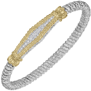 Gold Diamond Pave Bangle by Alwand Vahan Gold Diamond Pave Bangle by Alwand Vahan