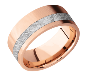 Rose Gold Meteorite Men's Band