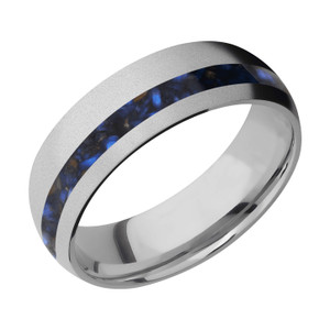 Titanium & Blue Tiger Eye Band by Lashbrook Designs Titanium & Blue Tiger Eye Band by Lashbrook Designs