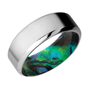Cobalt Chrome & Abalone Mens Ring Cobalt Chrome & Abalone Mens Ring