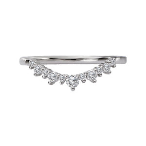 14K Diamond Curved Wedding Band By Romance 14K Diamond Curved Wedding Band By Romance