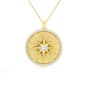 Gold & Diamond Starburst Pendant Gold & Diamond Starburst Pendant