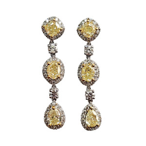 Fancy Yellow Diamond Drop Earrings Fancy Yellow Diamond Drop Earrings