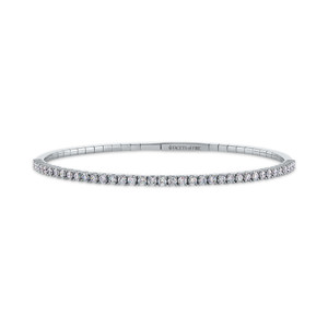 14k White Gold Facets of Fire Flexible Diamond Bracelet 14k White Gold Facets of Fire Flexible Diamond Bracelet