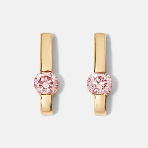 Pink Diamond Bar Stud Pink Diamond Bar Stud