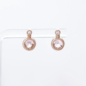 Morganite & Diamond Studs