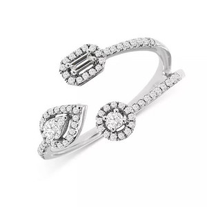 14K White Gold Diamond Bypass Ring 14K White Gold Diamond Bypass Ring