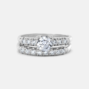 Ladies Vintage 1950's Platinum Diamond Wedding Set Ladies Vintage 1950's Platinum Diamond Wedding Set