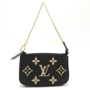 Louis Vuitton Mini Pochette Black Beige Accessory Pouch (with Handle) Louis Vuitton Mini Pochette Black Beige Accessory Pouch (with Handle)