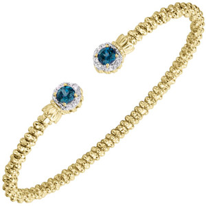 Gemstone Halo Ends Bracelet by Alwand Vahan Gemstone Halo Ends Bracelet by Alwand Vahan