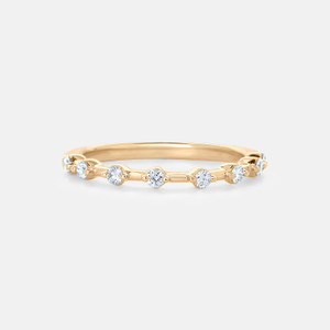 14K Yellow Gold Diamond Spaced Band 14K Yellow Gold Diamond Spaced Band