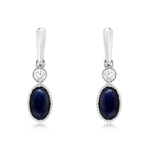 Sapphire & Diamond Drop Earrings