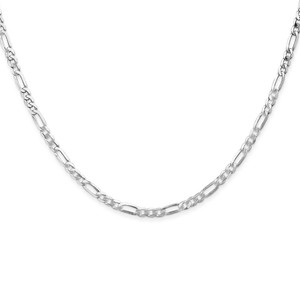 2.9mm Flat Figaro Chain Italian Made Sterling Silver 2.9mm Flat Figaro Chain Italian Made Sterling Silver