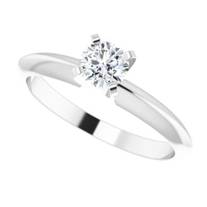 14K White Gold .27ct Round Brilliant Diamond Solitaire Ring 14K White Gold .27ct Round Brilliant Diamond Solitaire Ring