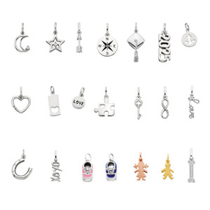 Milestone Moments Sterling Silver Themed Necklace Charms Milestone Moments Sterling Silver Themed Necklace Charms