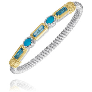 Blue Topaz & Diamond Bracelet by Vahan Blue Topaz & Diamond Bracelet by Vahan