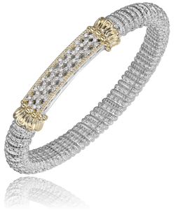 Alwand Vahan Sterling Silver & 14K Yellow Pave Diamond Bar Bracelet Alwand Vahan Sterling Silver & 14K Yellow Pave Diamond Bar Bracelet