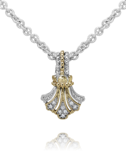 Alwand Vahan Sterling Silver &14 Yellow Gold Two-Tone Diamond Tassel Pendant Alwand Vahan Sterling Silver &14 Yellow Gold Two-Tone Diamond Tassel Pendant