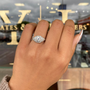 Vintage Platinum & Old European Cut Diamond Engagement Ring
