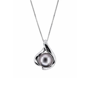 14K White Gold & Tahitian Pearl Necklace