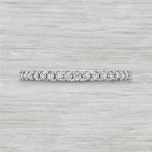 14K White Gold 3/8ctw Lab Grown Diamond French Set Wedding Band