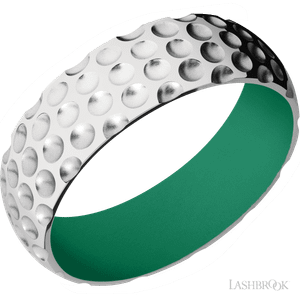 Cobalt Chrome and Cerakote Green Golf Band by Lashbrook Designs