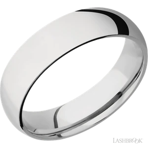 14K White Gold with Polish Finish 6mm Band