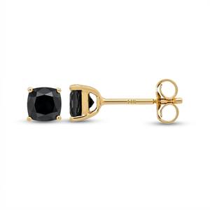 14K Yellow Gold 1.45ctw Cushion Cut Lab Created Alexandrite Stud Earrings