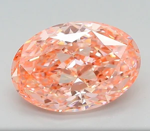 5.10ct Fancy Vivid Pink Lab Grown Modified Brilliant Oval Diamond