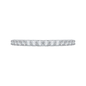 Carizza Diamond French Set Wedding Band