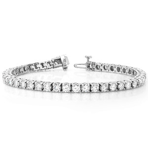 14K White Gold and Diamond Tennis Bracelet - 5 ctw 14K White Gold and Diamond Tennis Bracelet - 5 ctw