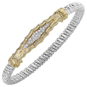 14k Yellow Gold & Sterling Silver Diamond Bracelet by Alwand Vahan 14k Yellow Gold & Sterling Silver Diamond Bracelet by Alwand Vahan
