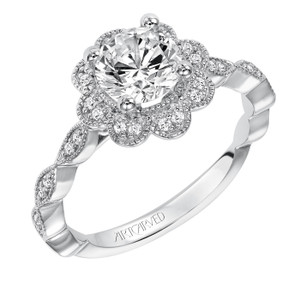 SABINA Flower Halo Diamond Engagement Ring SABINA Flower Halo Diamond Engagement Ring