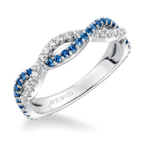 ArtCarved Sapphire & Diamond Twisted Band ArtCarved Sapphire & Diamond Twisted Band