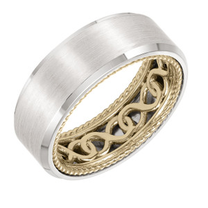 ArtCarved Inside and Out Wedding Band - Infinity Pattern ArtCarved Inside and Out Wedding Band - Infinity Pattern