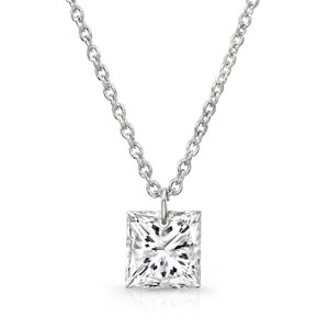 Bare Diamonds 14K White Gold & 3/8ct Princess Cut Diamond Necklace Bare Diamonds 14K White Gold & 3/8ct Princess Cut Diamond Necklace