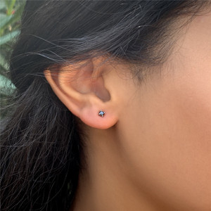 Petite Black Diamond Princess Cut Stud Earrings Petite Black Diamond Princess Cut Stud Earrings