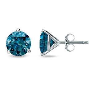 Blue Diamond Stud Earrings Blue Diamond Stud Earrings