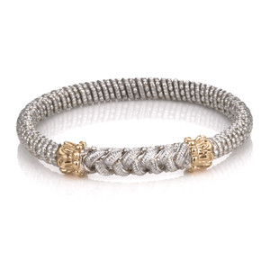 Sterling Silver & 14K Gold Braided Bracelet by Alwand Vahan Sterling Silver & 14K Gold Braided Bracelet by Alwand Vahan