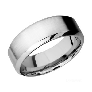 Cobalt Chrome High Beveled Ring By Lashbrook Designs