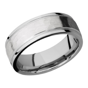 Cobalt Chrome Reverse Milgrain Ring by Lashbrook Designs Cobalt Chrome Reverse Milgrain Ring by Lashbrook Designs