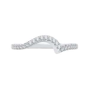Promezza White Gold Curved Diamond Wedding Band Promezza White Gold Curved Diamond Wedding Band