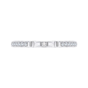 Carizza 14k White Gold Diamond Wedding Band Carizza 14k White Gold Diamond Wedding Band