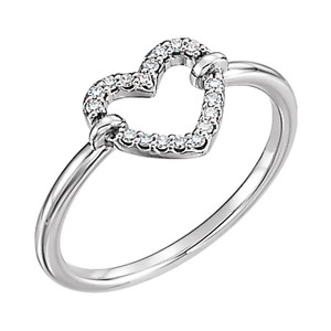14K Gold Diamond Heart Ring 14K Gold Diamond Heart Ring