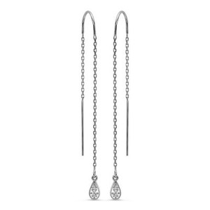 Diamond Threader Pear-Shaped Earrings Diamond Threader Pear-Shaped Earrings