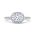 Carizza East West Oval Halo Engagment Ring